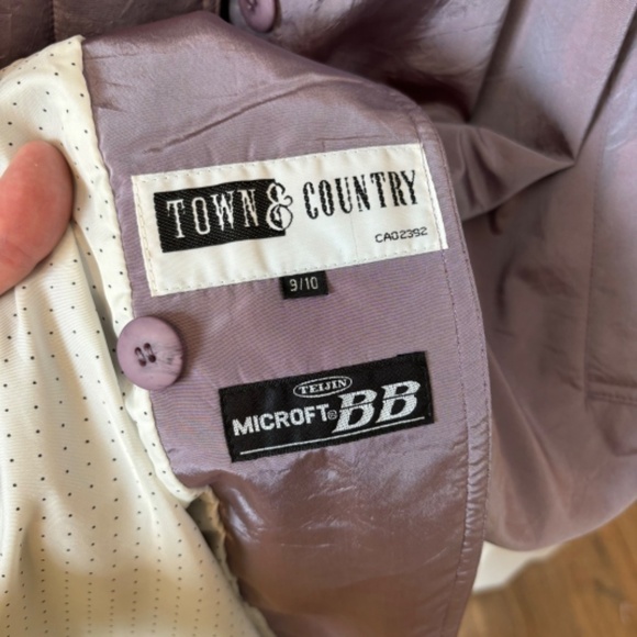 Town & Country Women's Lavender Full Length Trench Coat, Circa 1980s, SZ 9/10 - Picture 5 of 8